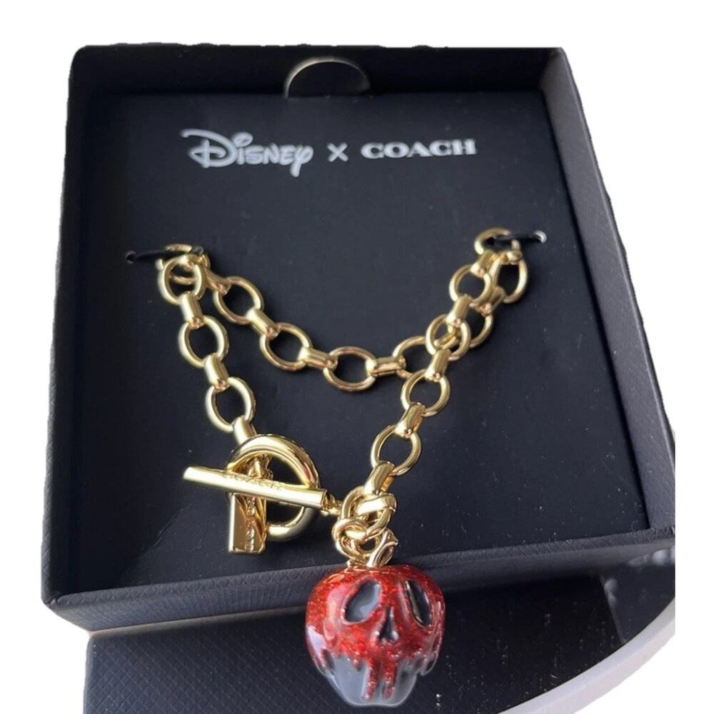 Coach X Disney Villains Poison Apple Bracelet Limited Ed Halloween Charm Toggle - Picture 3 of 8